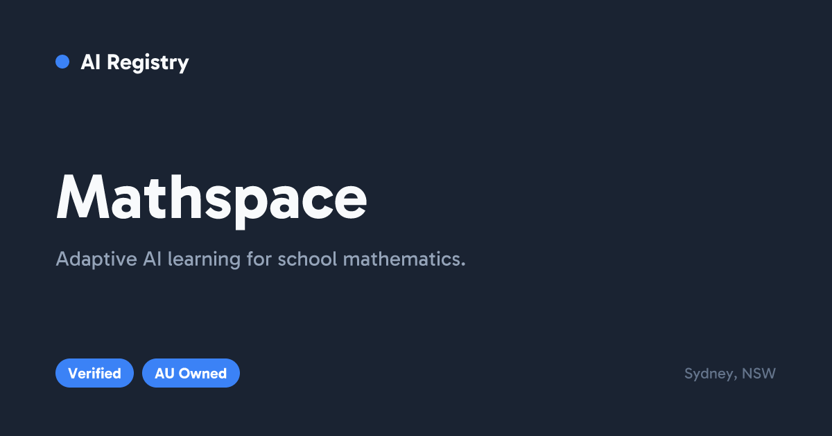 Mathspace | AI Registry